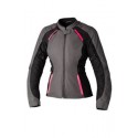 Veste femme RST Ava CE textile argent/noir/rose fluo