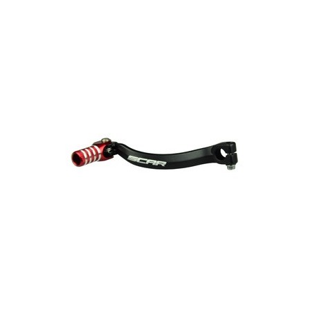 Sélecteur de vitesse SCAR noir mat/embout rouge Honda CR125R