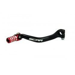 Sélecteur de vitesse SCAR noir mat/embout rouge Honda CR250R