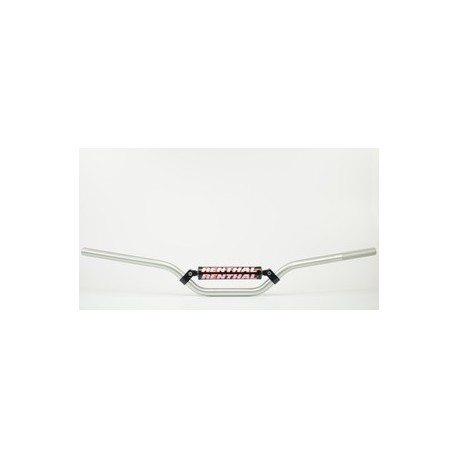 Guidon Ø22,2mm avec barre RENTHAL Classic Trial 4.5 argent/mousse noire