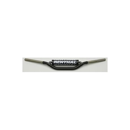 Guidon Ø28,6mm avec barre RENTHAL Twinwall replica Ricky Carmichael noir/mousse noire