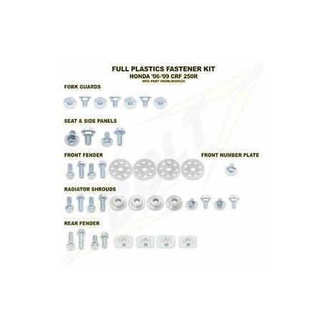 Kit vis complet de plastiques Bolt Honda CR125/250