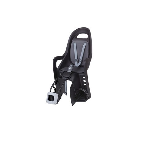 Siège enfant de vélo arrière POLISPORT Groovy Maxi FF fixation cadre - noir/gris foncé