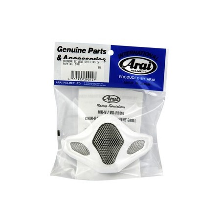 Ventilation menton ARAI grille extérieure White pour casque MX-V