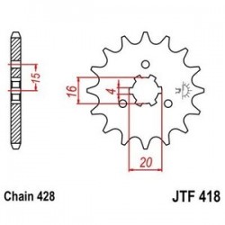 SAL Pignon d'entraînement de pignon de chaîne avant de 14 dents 20mm pour  moto 50cc-160cc 4 roues ATV Quad Pit7388289410097 - Cdiscount Auto