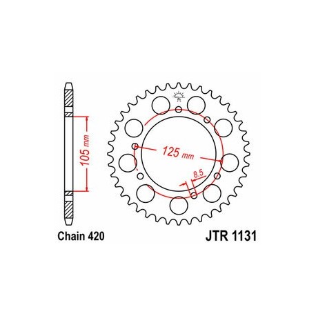 Couronne JT SPROCKETS acier standard 1131 - 420