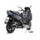 Ligne complète MIVV Urban inox silencieux inox brossé/casquette ABS noir Kymco Xciting 400