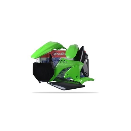 Kit plastique POLISPORT couleur origine Kawasaki KX250F