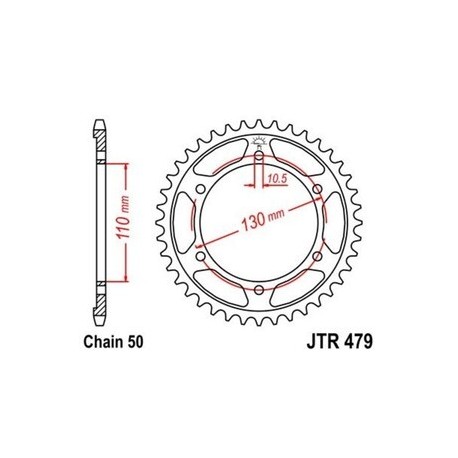 Couronne JT SPROCKETS zinc standard 479 - 530