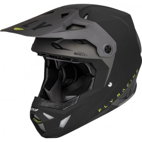 Casque FLY RACING Formula CP Slant Noir/Gris/Jaune Fluo XL