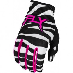 Gants FLY RACING Lite Uncaged - noir/blanc/rose fluo