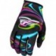 Gants FLY RACING Lite Warped - noir/rose/Electric Blue