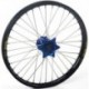 Roue avant complète HAAN WHEELS 21x1,60x36T jante noir/moyeu bleu/rayons argent/têtes de rayons argent