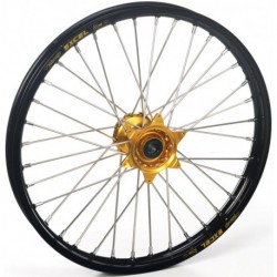 Roue avant complète HAAN WHEELS Tubeless 21x2,15x36T jante noir/moyeu or