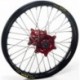 Roue arrière complète HAAN WHEELS 18x4,25x36T jante noir/moyeu rouge/rayons argent/têtes de rayons argent