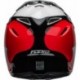 Casque BELL Moto-9S Flex - Hello Cousteau Stripes Gloss White/Red