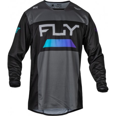 Maillot FLY RACING Kinetic Reload - anthracite/noir/Blue Iridium