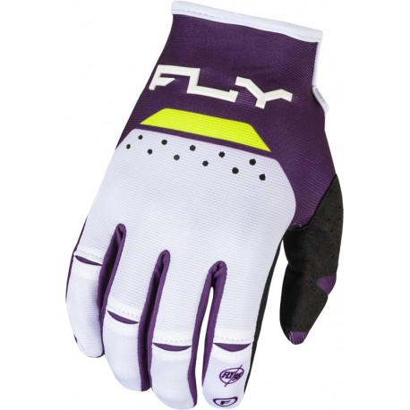 Gants FLY RACING Kinetic Reload - violet foncé/blanc/Hi-Vis