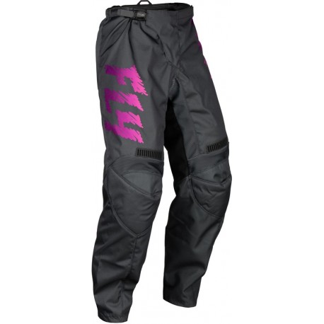 Pantalon enfant FLY RACING F-16 - gris/anthracite/rose