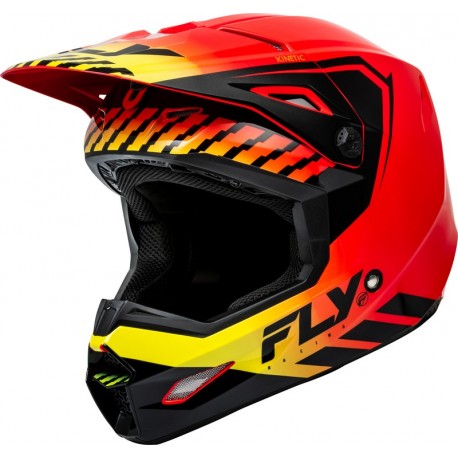 Casque FLY RACING Kinetic Menace - rouge/noir/jaune