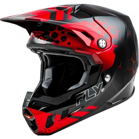 Casque FLY RACING Formula CC Tektonic - noir/rouge/orange