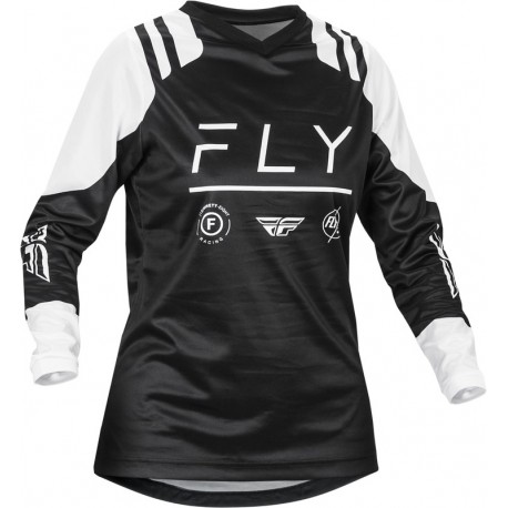 Maillot femme FLY RACING F-16 - noir/blanc