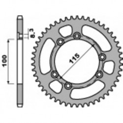 Couronne PBR aluminium Ultra-Light 4370 - 428