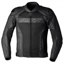 Veste cuir RST S-1 Mesh CE homme - noir