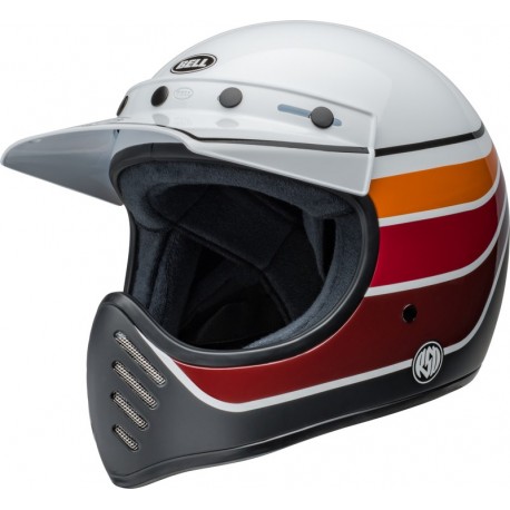 Casque BELL Moto-3 - RSD Saddleback Satin/Gloss White/Black