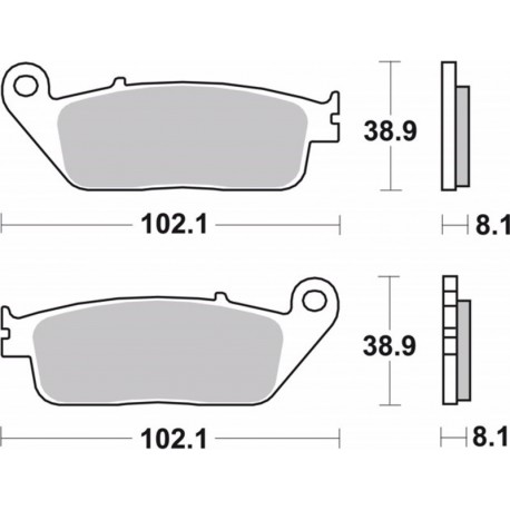 Plaquettes de frein BREMBO 07HO30SA métal fritté