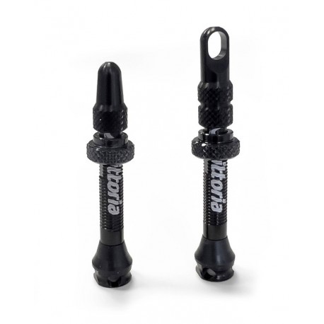 Jeu de 2 valves tubeless VITTORIA Multiway 40mm - Noir aluminium