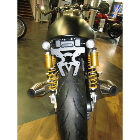 Support de plaque ACCESS DESIGN passage de roue noir Triumph Thruxton 1200