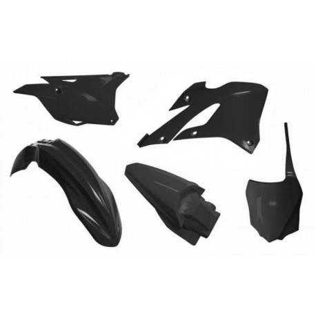 Kit plastiques RACETECH noir Kawasaki KX85/112