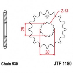 Pignon JT SPROCKETS acier anti-bruit 1180 - 530