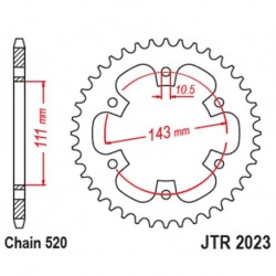 Couronne JT SPROCKETS acier standard 2023 - 520