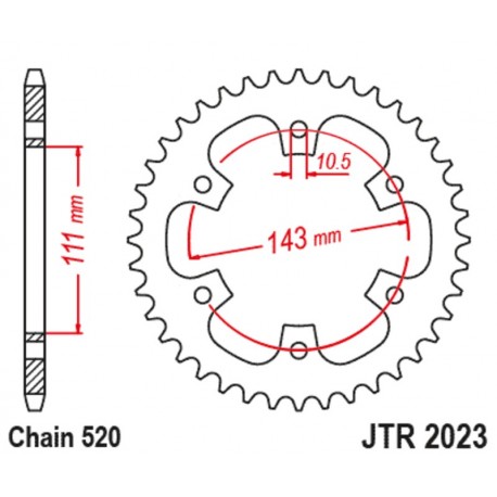 Couronne JT SPROCKETS acier standard 2023 - 520