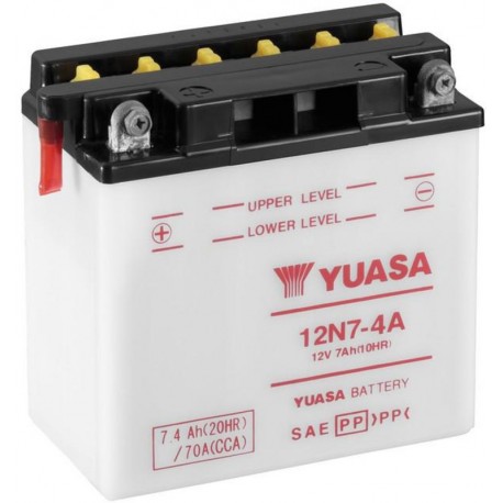 Batterie YUASA conventionnelle sans pack acide - 12N7-4A