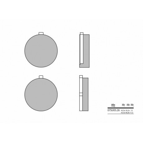 Plaquettes de frein BREMBO route carbone céramique - 07SU0526