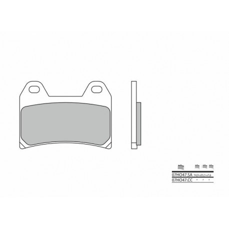 Plaquettes de frein BREMBO route carbone céramique - 07HO47CC