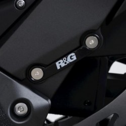 Cache orifice repose-pied gauche R&G RACING noir Kawasaki Ninja 1000 SX