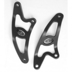 Patte de fixation de silencieux R&G RACING noir Aprilia Tuono