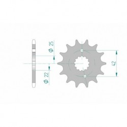 Pignon AFAM acier standard 22304 - 520