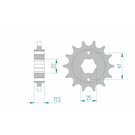 Pignon AFAM acier standard 20513 - 525