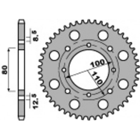 Couronne PBR acier C45 standard 819 - 520