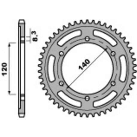 Couronne PBR acier C45 standard 260 - 520