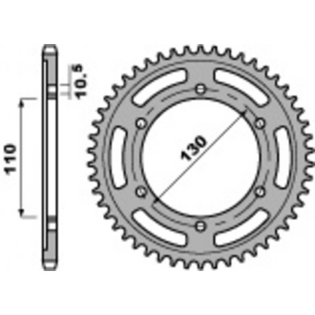 Couronne PBR acier standard 4385 - 525