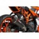 Silencieux SCORPION Serket Parallel carbone/casquette ABS noir KTM RC390