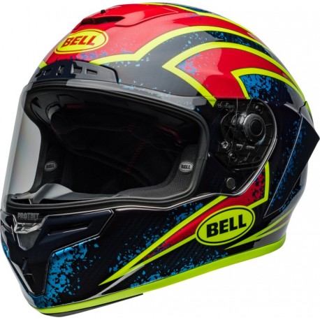 Casque BELL Race Star DLX Flex - Xenon Gloss Blue/Retina Taille XL