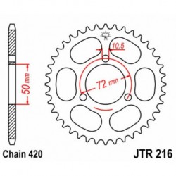 Couronne JT SPROCKETS acier standard 216 - 420