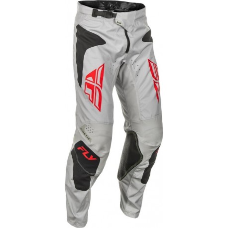 Pantalon FLY RACING Kinetic SYM - gris clair/rouge/noir